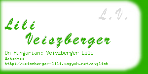 lili veiszberger business card